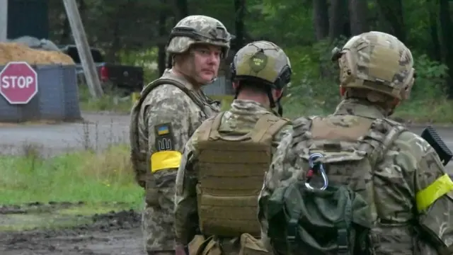 Сергій Наєв під час навчань на північній ділянці кордону