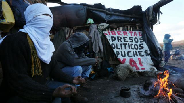 Protesta de la comunidad mapuche