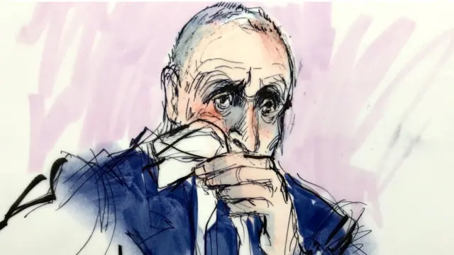 Dibujo de Vernon Unsworth en el juicio por difamación a Elon Musk