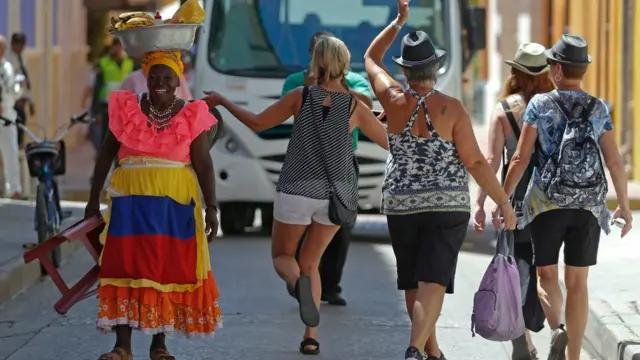 Palenquera en Cartagena, Colombia