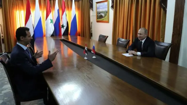 پوتین متحد بشار اسد است. او از اولین سران جهان است که پیروزی بشار اسد در انتخابات را تبریک گفت
