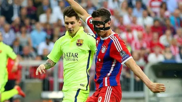 Lionel Messi and Robert Lewandowski