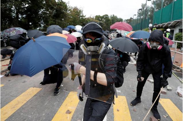 香港中文大学抗议者