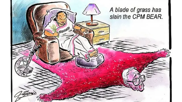 પશ્ચિમ બંગાળની ચૂંટણી ડાબેરીઓને હરાવનારા મમતા બેનર્જી પર રાજ ઠાકરેએ બનાવેલું કાર્ટૂન