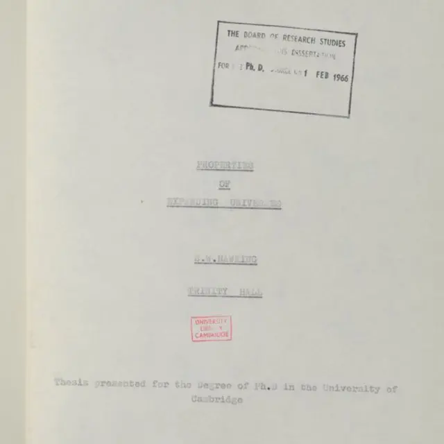 বিজ্ঞান স্টিফেন হকিং কেমব্রিজ