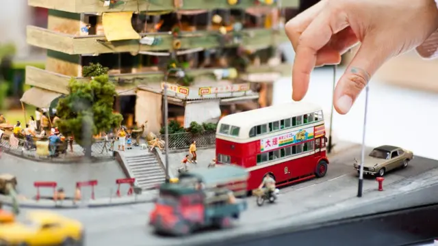 Diorama of a resettlement estate