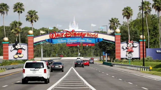 Entrada dos parques temáticos da Disney