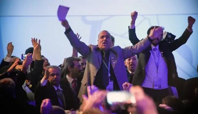 Soçi'deki Suriye Ulusal Diyalog Kongresi'ne katılan bazı delegeler