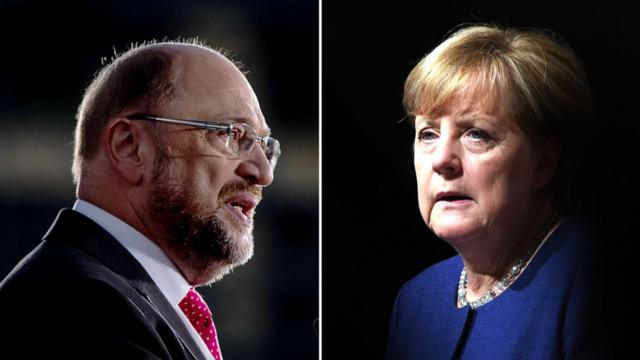 Мартин Шульц и Ангела Меркель являются главными соперниками на нынешних выборах