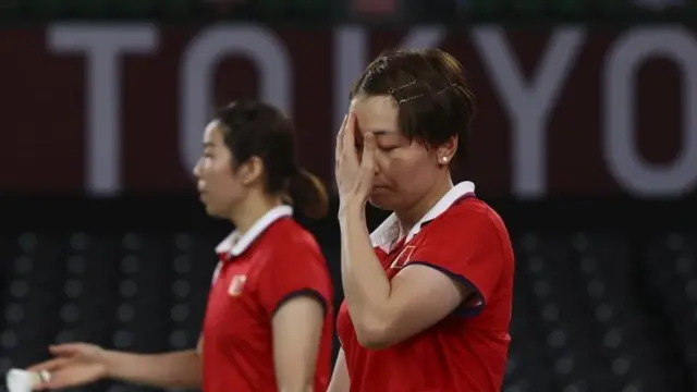 Pemain China Chen Qingchen dan Jia Yifan yang dikalahkan Greysia Polii/Apriyani Rahayu