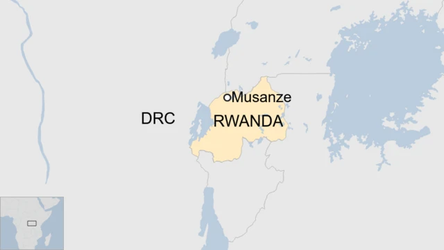 Tasawirar da ke nuna kasashen Rwanda da DRC