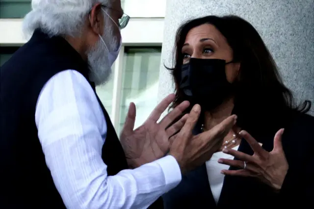 મોદી અને કમલા હૅરિસ