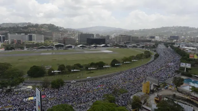La manifestación vista desde arriba