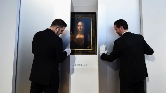 Leonardo da Vinci'nin Salvator Mundi tablosu.