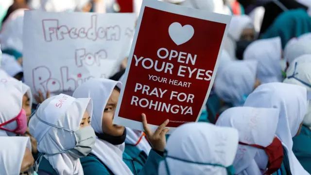 Rohingya, protes, Myanmar, Jakarta