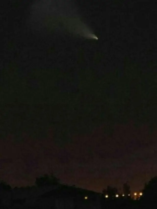 شی نورانی در آسمان ایران