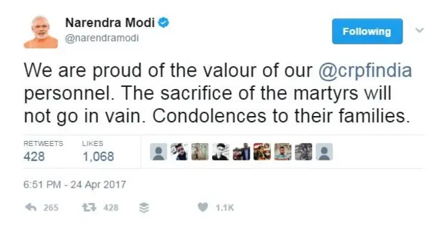 मोदी का ट्वीट