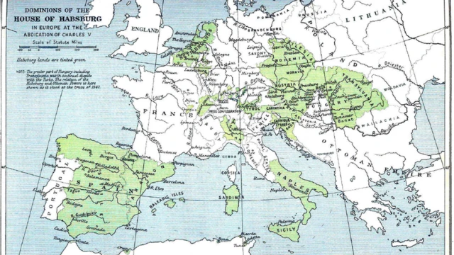 Um mapa dos territórios controlados por Carlos 5ºesporte 365 comtoda a Europa