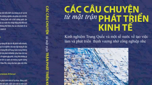 Bìa một cuốn sách nghiên cứu mà ông Đinh Trường Hinh đã xuất bản về kinh nghiệm phát triển kinh tế của TQ