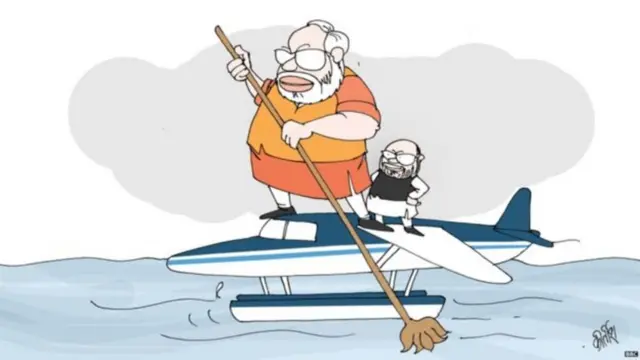 નરેન્દ્ર મોદી અને અમિત શાહનુ કાર્ટૂન