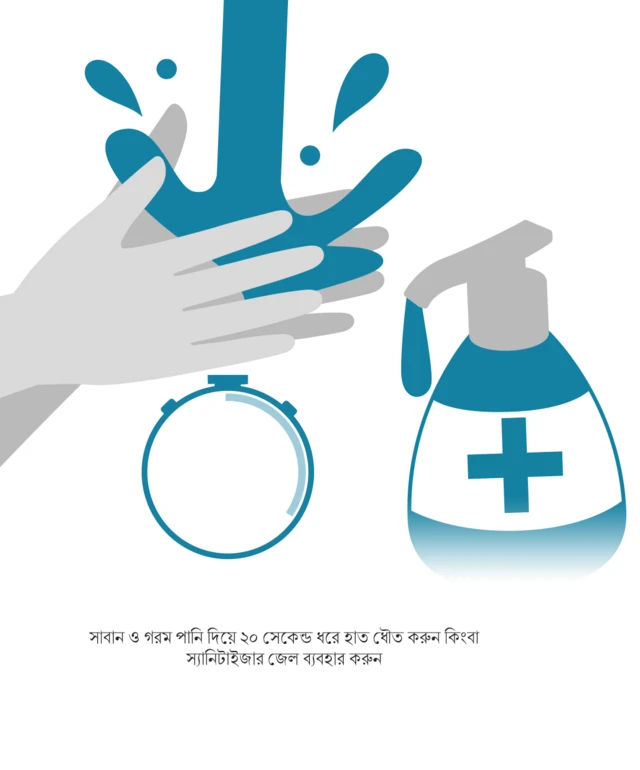 নিয়মিত হাত ধুতে হবে।
