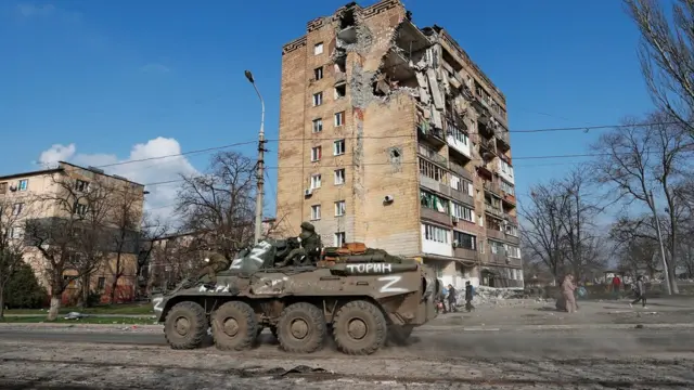 Pro-Russian forces in Mariupol