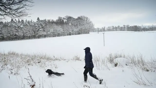 снежное поле в шотландии