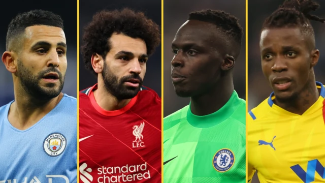 Riyad Mahrez, Mohamed Salah, Edouard Mendy, Wilfried Zaha
