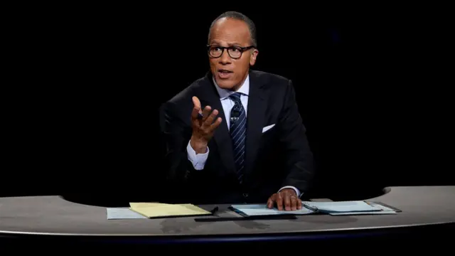 Lester Holt, periodista de la cadena NBC.