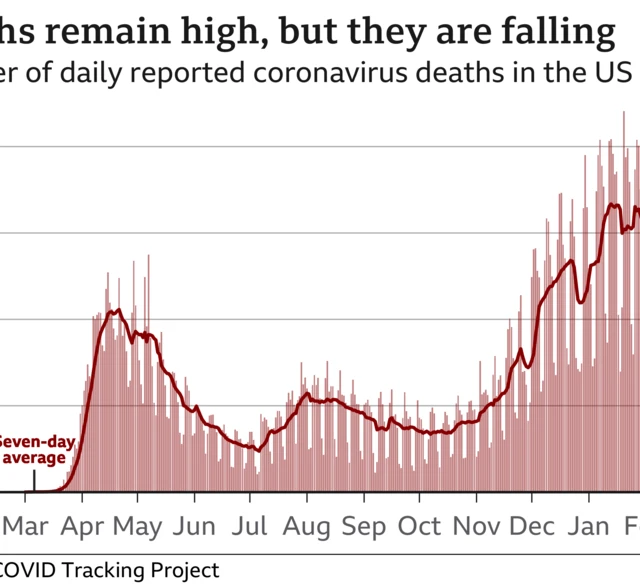 Coronavirus deaths for di US
