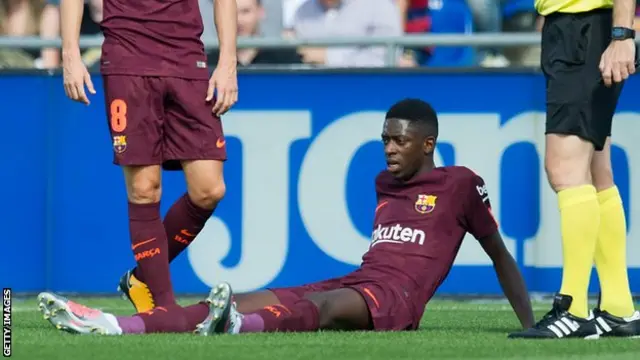Barcelona's record signing Ousmane Dembele