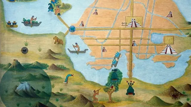 Bien qu'elle ait été construite au milieu d'un lac, la capitale mexicaine n'a pas été inondée grâce à un système de canaux et de barrages.