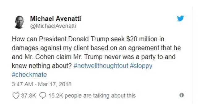 Tweet ya Avenatti
