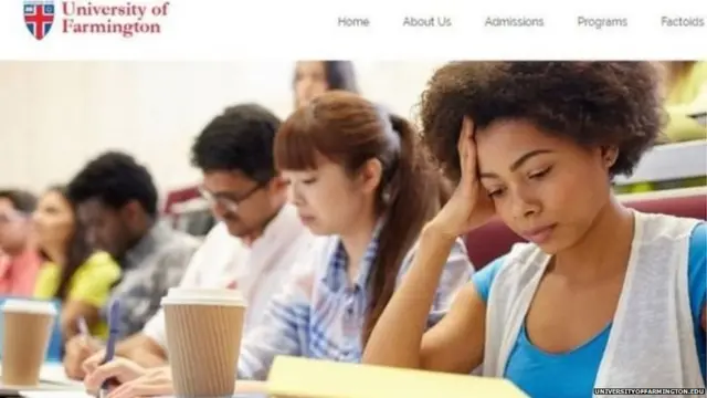 ਅਮਰੀਕੀ ਸਰਕਾਰ ਦੇ ਅੰਡਰ ਕਵਰ ਏਜੰਟ ਯੂਨੀਵਰਸਿਟੀ ਆਫ ਫਾਰਮਿੰਗਟਨ ਚਲਾ ਰਹੇ ਸਨ