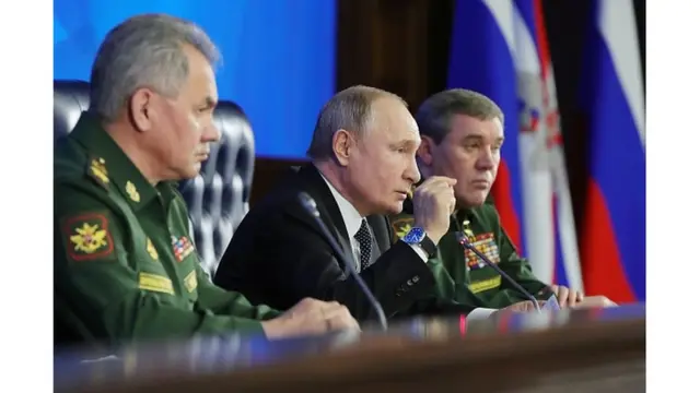 Сергій Шойгу (ліворуч) і Володимир Путін