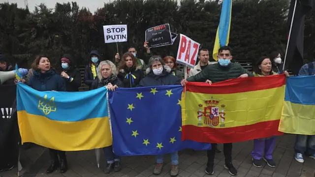 Акция у посольства РФ в Мадриде