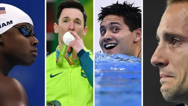 Simone Manuel, Diego Hypólito, Renaud Lavillenie e Joseph Schooling