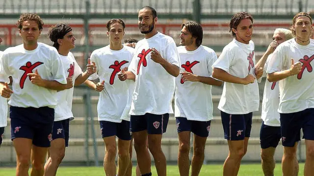 পেরুজা ক্লাবের অনুশীলনে সাদি গাদ্দাফি।