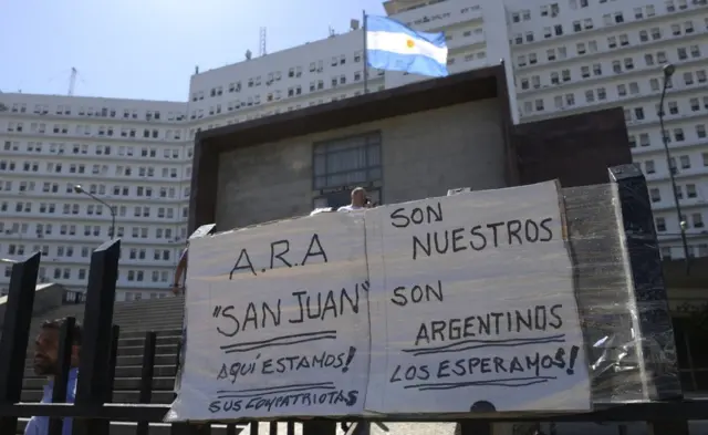 Manifestación por el ARA San Juan