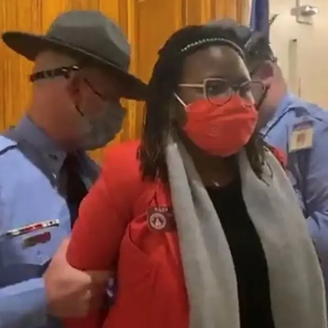 Detención de la legisladora park Cannon.