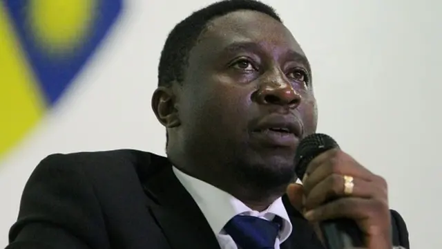 Le candidat du parti démocratique vert, Frank Habineza