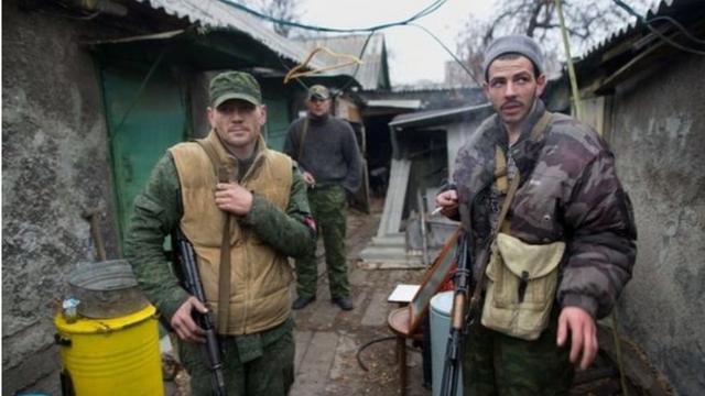 Separatistas rusos en Donetsk