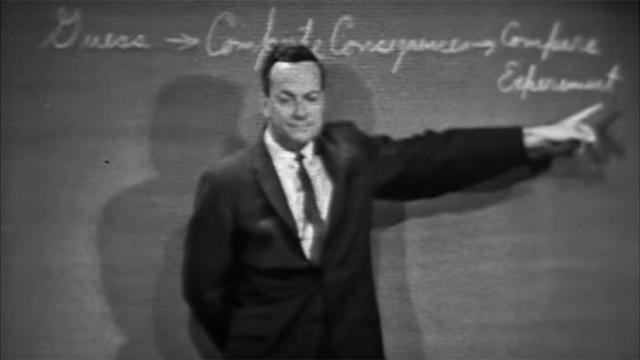 Feynman en conferencia