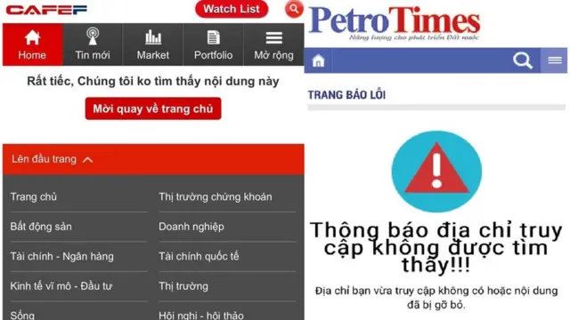 Những bài viết đã bị gỡ bỏ