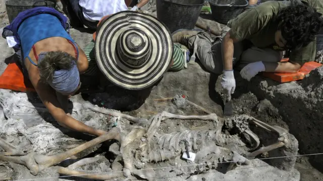 Exhumación de víctimas de la Guerra Civil Española.