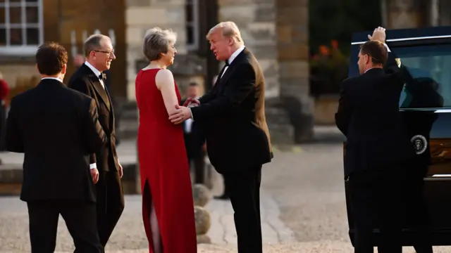 Theresa May e Donald Trump