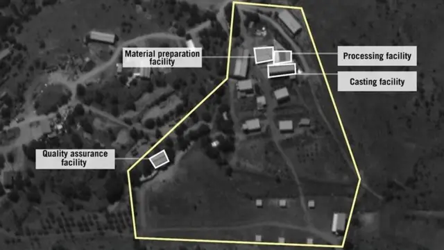 اسرائیل می گوید که این تاسیسات در نزدیکی روستای نبی شیت در دره بقاع لبنان واقع است