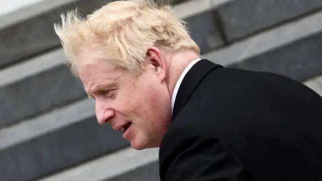 Prime Minister Boris Johnson arriving for the National Service of Thanksgiving at St Paul's Cathedral, London, on day two of the Platinum Jubilee celebrations for Queen Elizabeth II. Picture date: Friday 3 June 2022