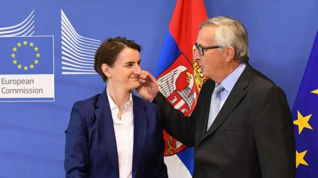 Премьер-миристр Сербии и президент Еврокомиссии
