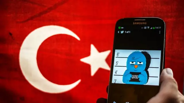 Protesta contra la censura en Turquía.